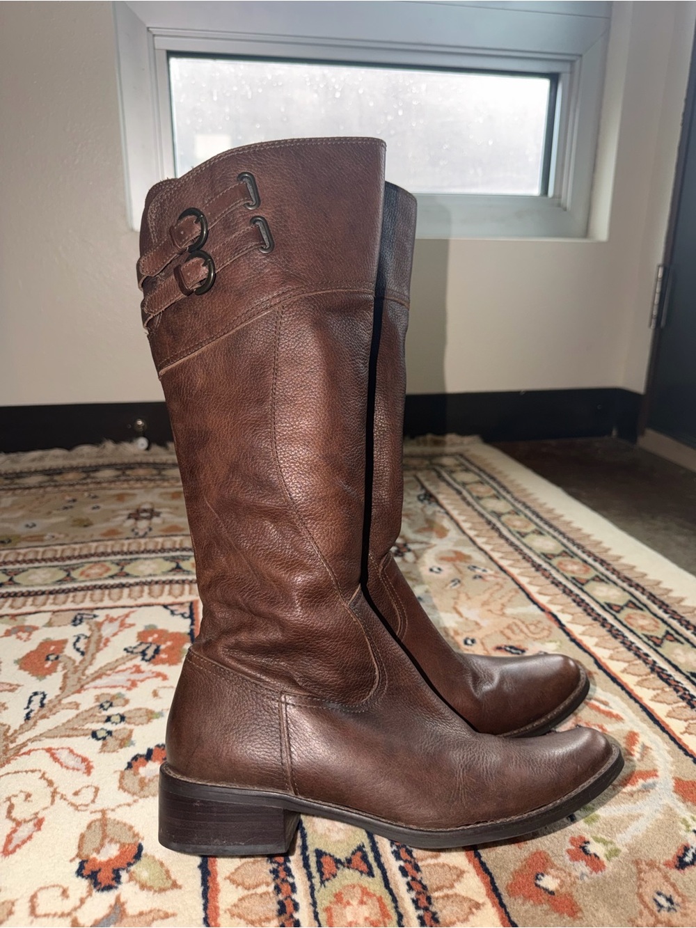 Matisse Classic Brown Leather Knee-High Women's Riding Boots size 7